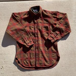 Vtg 50s 60s Pendleton Plaid Wool Fireside Shirt